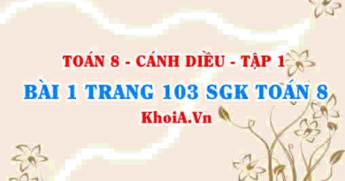 Bài 1 trang 103 SGK Toán 8 tập 1 Cánh Diều